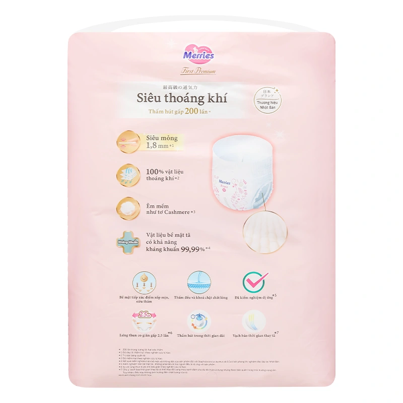 Tã quần Merries First Premium size XXL 24 miếng (15 - 25 kg) 3