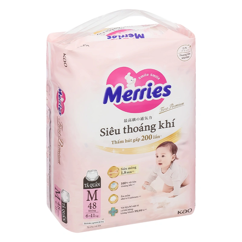 Tã quần Merries First Premium size XXL 24 miếng (15 - 25 kg) 4