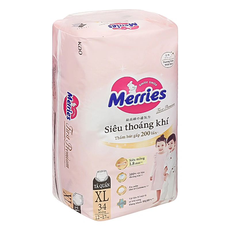Tã quần Merries First Premium size XXL 24 miếng (15 - 25 kg) 23