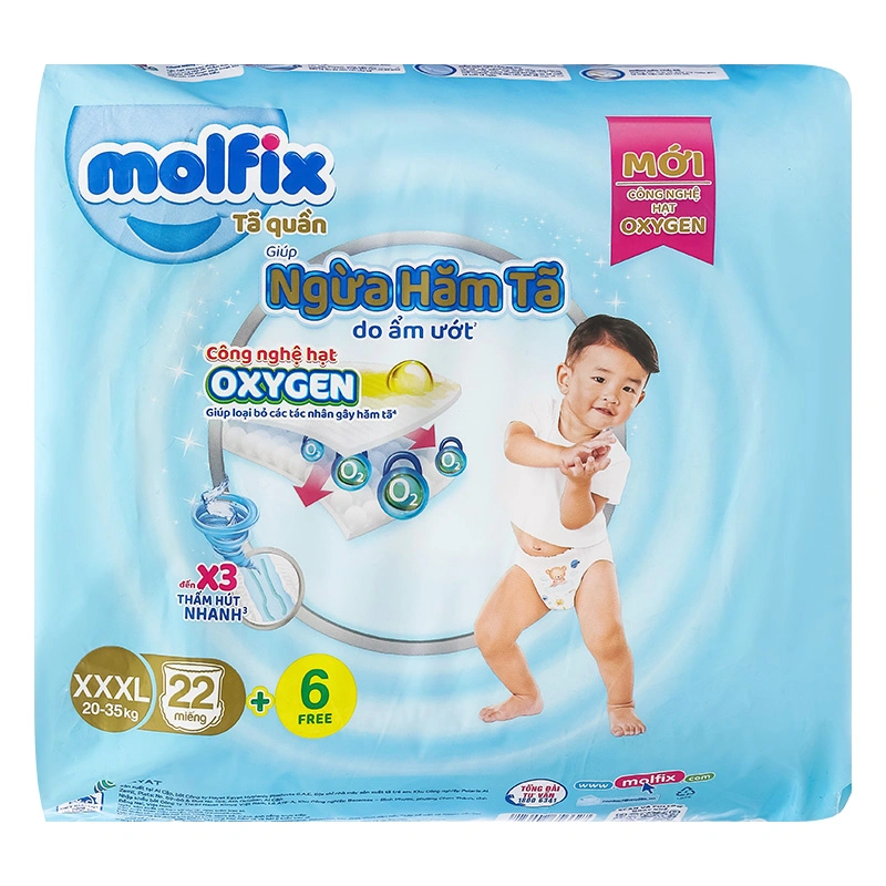 Tã quần Molfix Oxy size XXXL 22 + 6 miếng (20 - 35 kg) 2