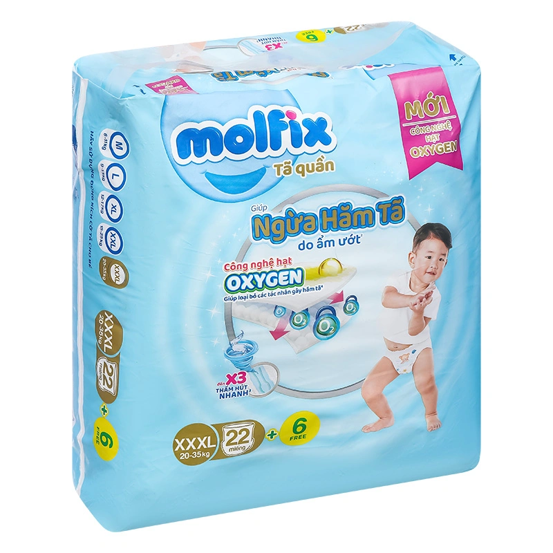 Tã quần Molfix Oxy size XXXL 22 + 6 miếng (20 - 35 kg) 3