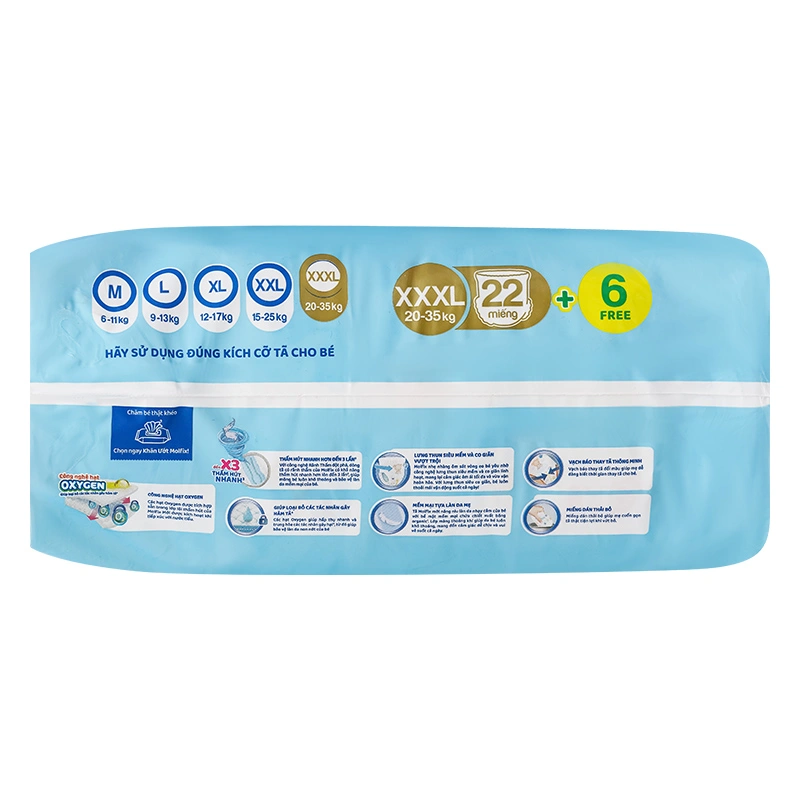 Tã quần Molfix Oxy size XXXL 22 + 6 miếng (20 - 35 kg) 5