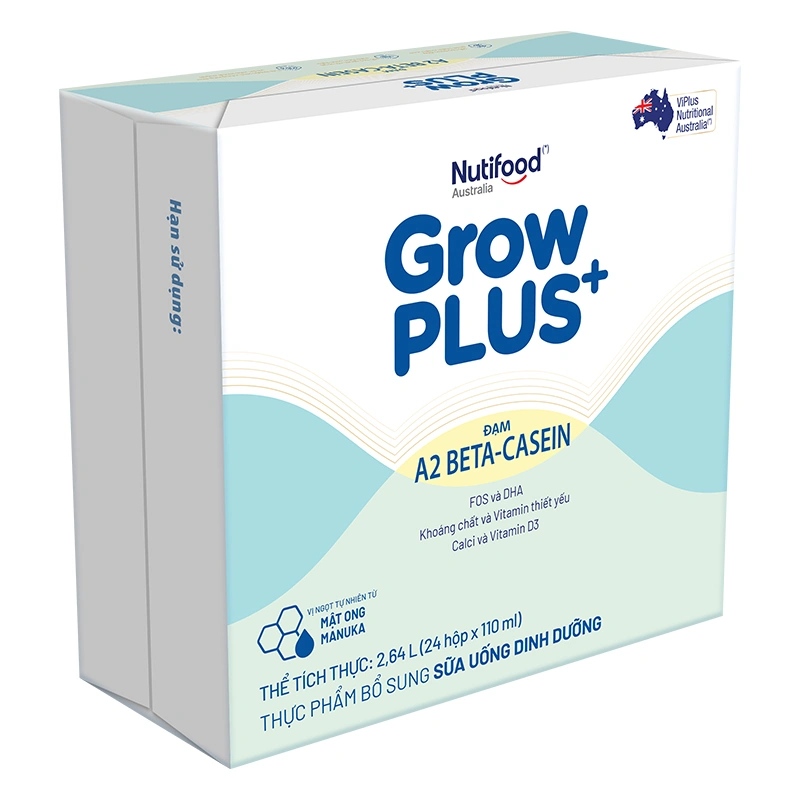 Thùng 24 hộp sữa bột pha sẵn GrowPLUS+ A2 BETA - CASEIN 1+ 110ml (từ 1 tuổi) 2