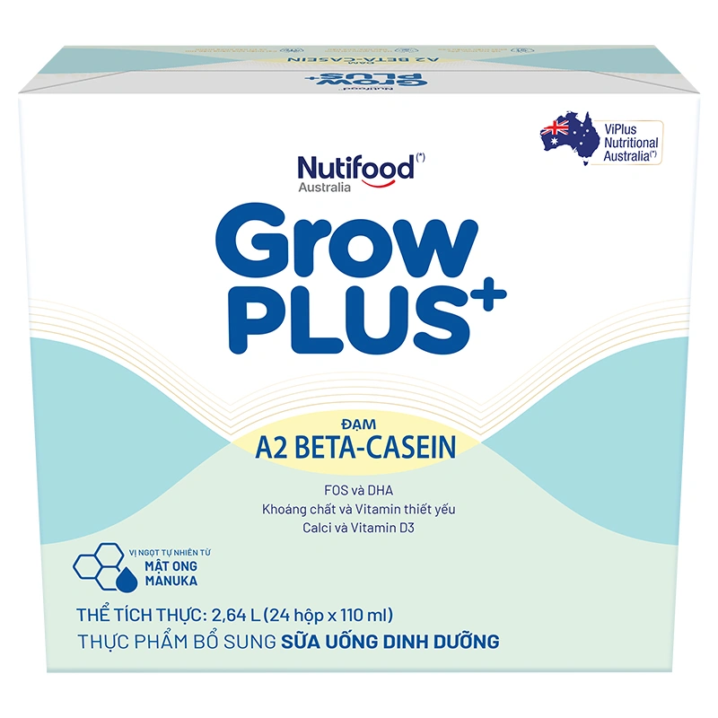Thùng 24 hộp sữa bột pha sẵn GrowPLUS+ A2 BETA - CASEIN 1+ 110ml (từ 1 tuổi) 4