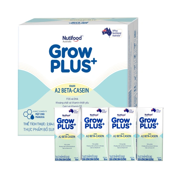 Thùng 24 hộp sữa bột pha sẵn GrowPLUS+ A2 BETA - CASEIN 1+