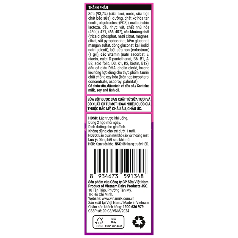 Lốc 4 hộp sữa non pha sẵn Dielac Grow 180 ml (từ 1 tuổi) - Giao bao bì ngẫu nhiên 23