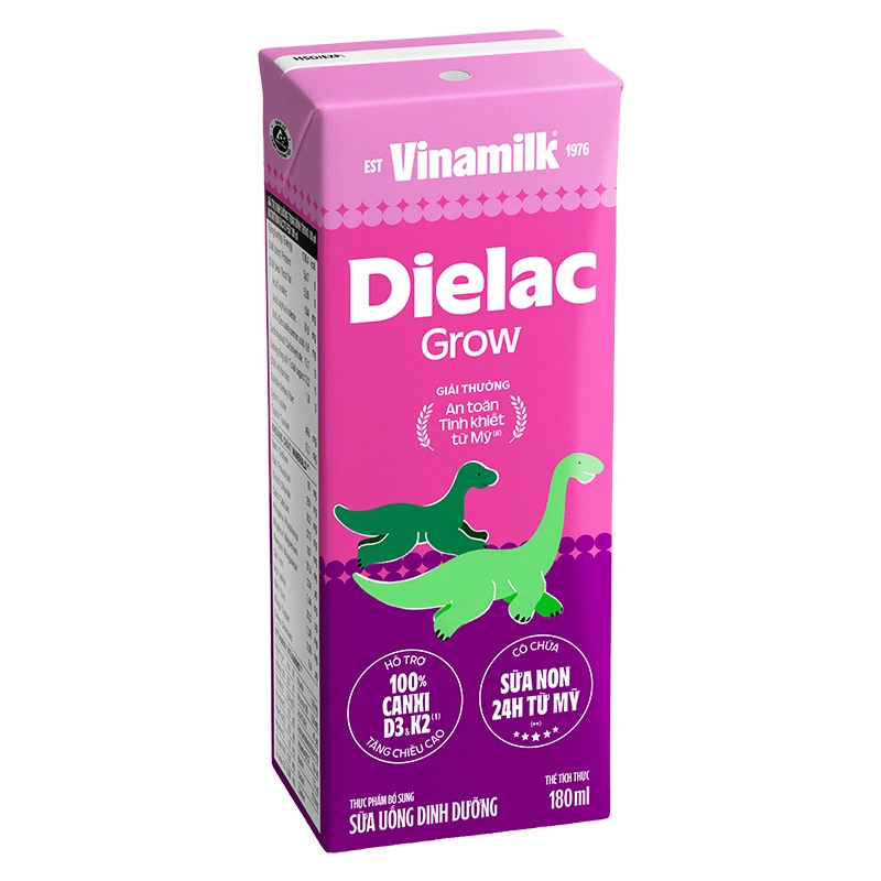 Lốc 4 hộp sữa non pha sẵn Dielac Grow 180 ml (từ 1 tuổi) - Giao bao bì ngẫu nhiên 16