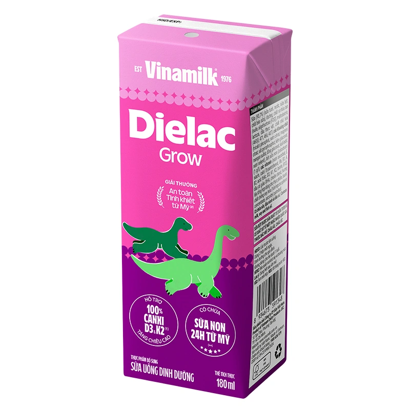 Lốc 4 hộp sữa non pha sẵn Dielac Grow 180 ml (từ 1 tuổi) - Giao bao bì ngẫu nhiên 17