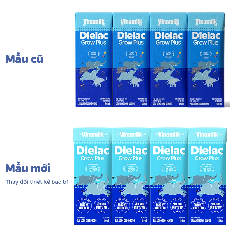 Thùng 48 hộp sữa non pha sẵn Dielac Grow Plus 180 ml (từ 1 tuổi) - Giao bao bì ngẫu nhiên 2