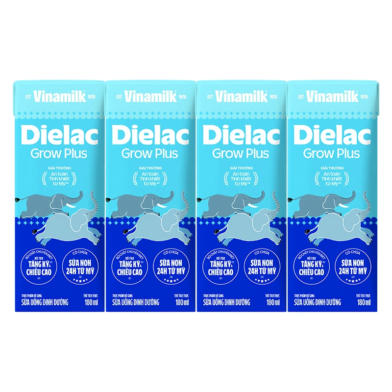 Thùng 48 hộp sữa non pha sẵn Dielac Grow Plus 180 ml (từ 1 tuổi) - Giao bao bì ngẫu nhiên 5