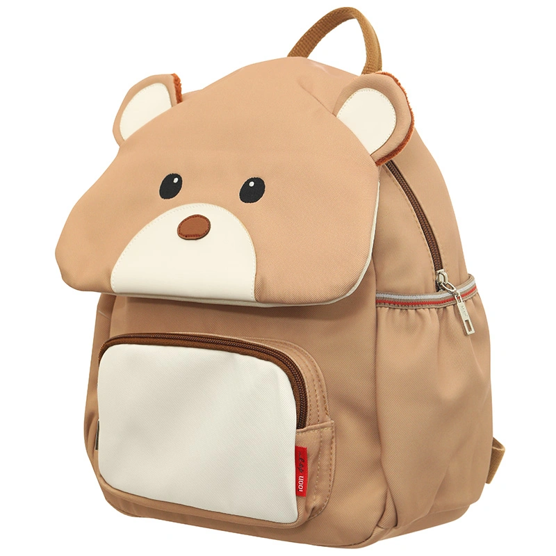 Balo cho bé mẫu giáo Ioon PANNA8 gấu hộp E2537 nâu 2