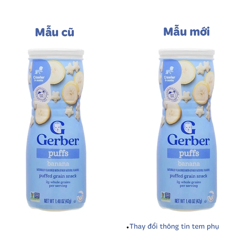 Bánh ăn dặm Gerber Puffs vị việt quất lon 42g (từ 8 tháng) - Giao bao bì ngẫu nhiên 9