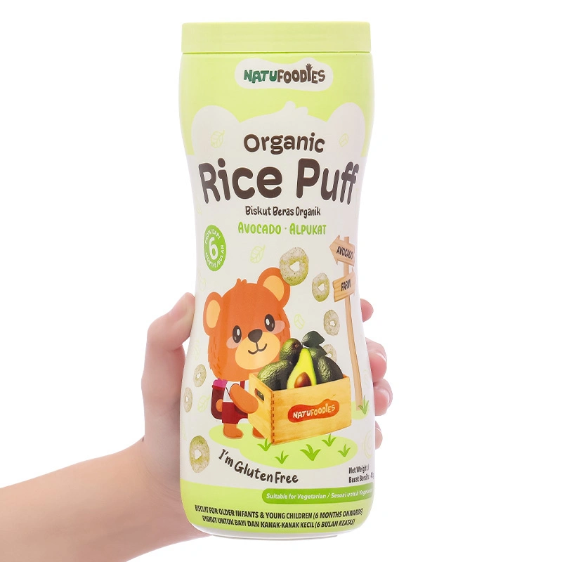 Bánh gạo ăn dặm NATUFOODIES PUFF vị bơ hộp 42g (từ 6 tháng) 5