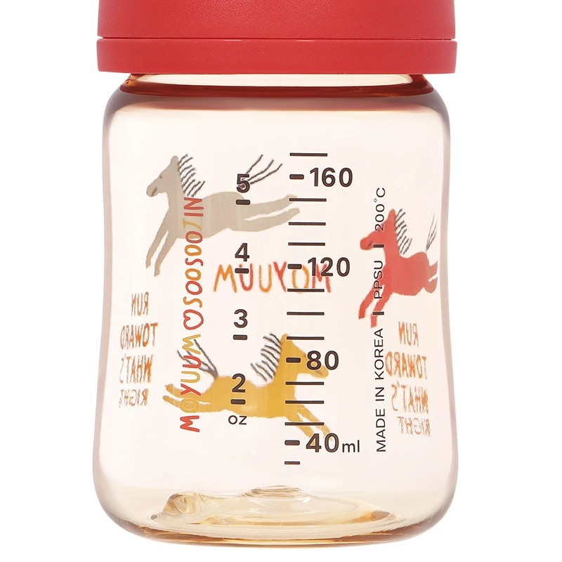 Bình sữa nhựa PPSU Moyuum cổ rộng All In One Bottle 270 ml - Ngựa đỏ (3 - 6 tháng) 16