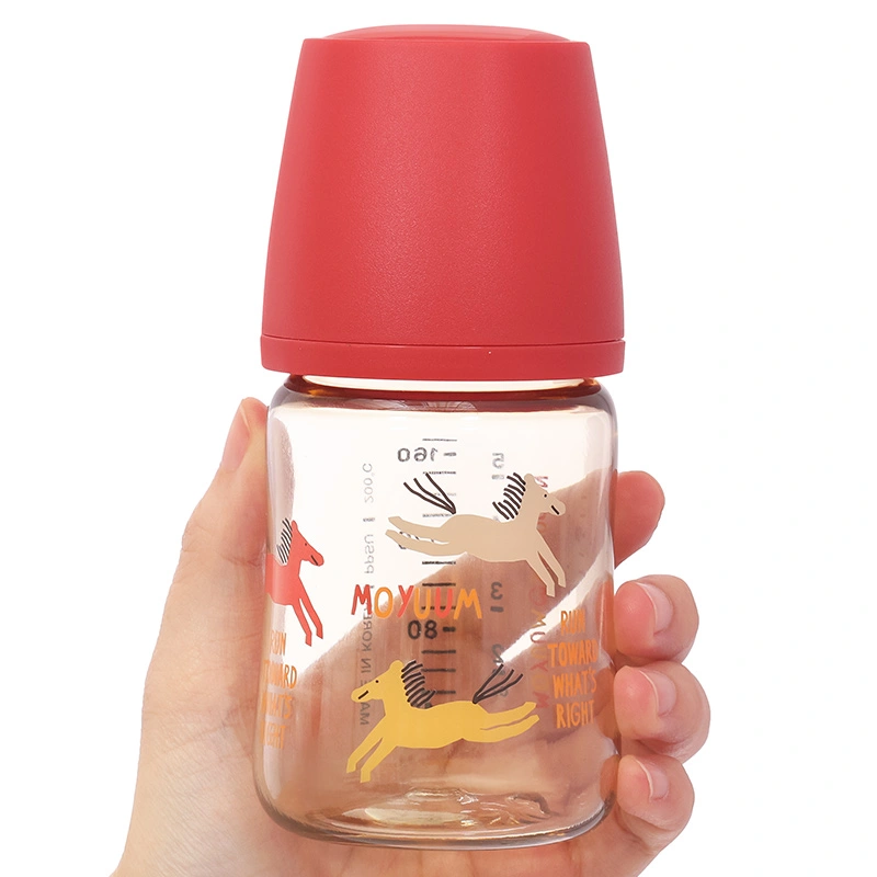 Bình sữa nhựa PPSU Moyuum cổ rộng All In One Bottle 270 ml - Ngựa đỏ (3 - 6 tháng) 21