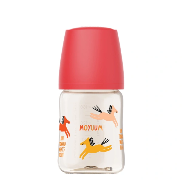 Bình sữa cổ rộng Moyuum All In One Bottle - Ngựa đỏ