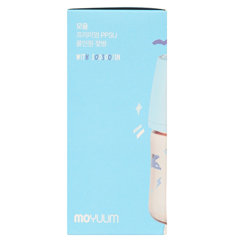 Bình sữa nhựa PPSU Moyuum cổ rộng All In One Bottle 270 ml - Ngựa xanh (3 - 6 tháng) 26