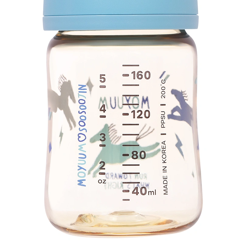 Bình sữa nhựa PPSU Moyuum cổ rộng All In One Bottle 270 ml - Ngựa xanh (3 - 6 tháng) 16