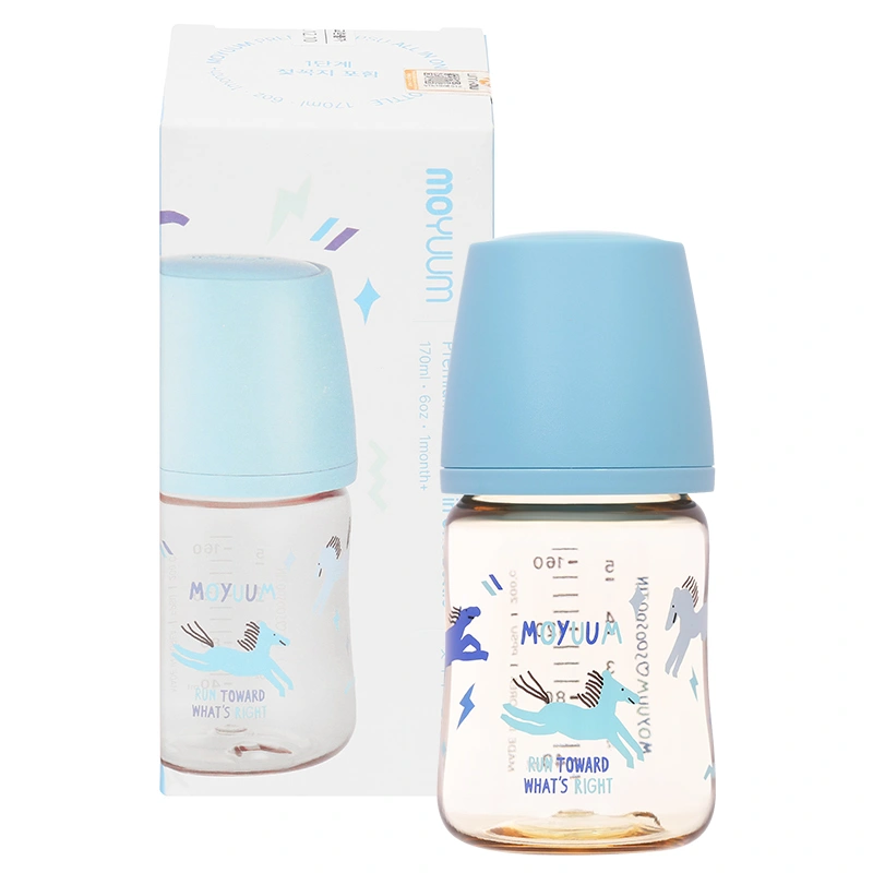 Bình sữa nhựa PPSU Moyuum cổ rộng All In One Bottle 270 ml - Ngựa xanh (3 - 6 tháng) 22