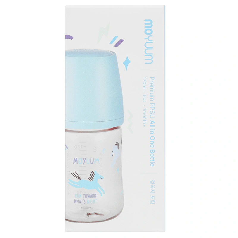 Bình sữa nhựa PPSU Moyuum cổ rộng All In One Bottle 270 ml - Ngựa xanh (3 - 6 tháng) 23