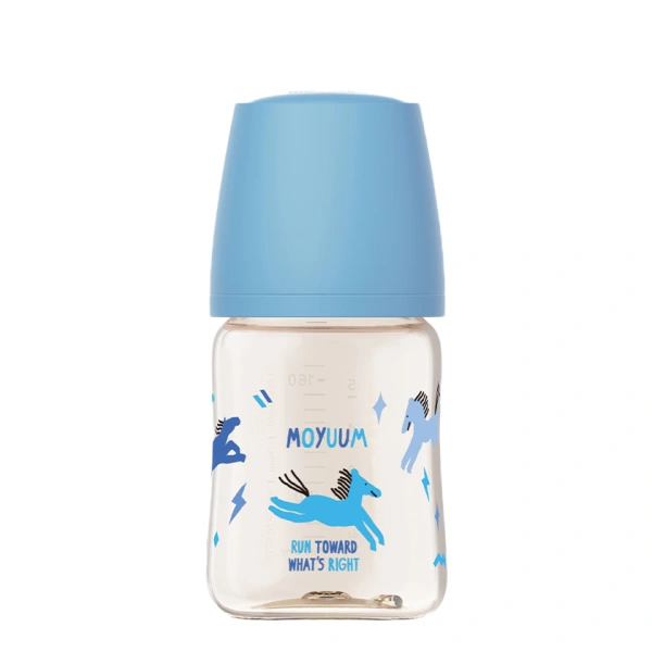 Bình sữa cổ rộng Moyuum All In One Bottle - Ngựa xanh