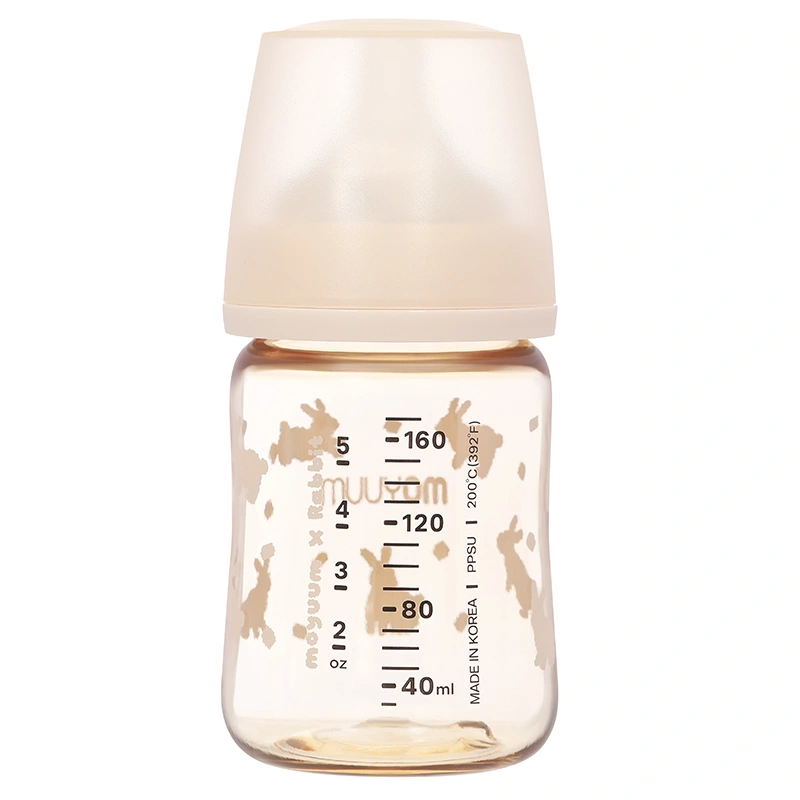 Bình sữa nhựa PPSU Moyuum cổ rộng All In One Bottle 270 ml - Thỏ hồng (3 - 6 tháng) 15
