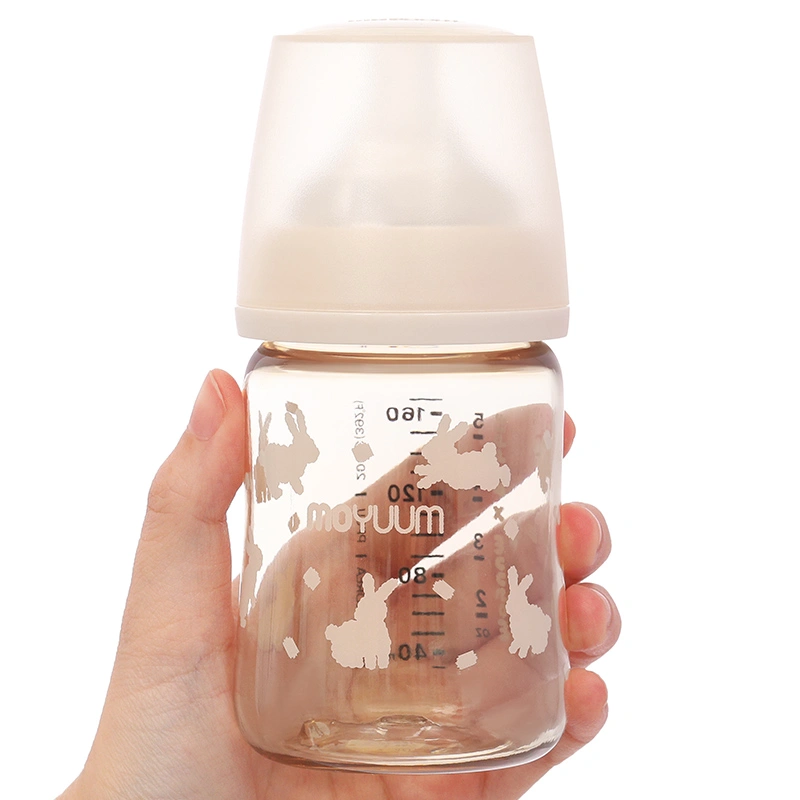 Bình sữa nhựa PPSU Moyuum cổ rộng All In One Bottle 270 ml - Thỏ hồng (3 - 6 tháng) 21