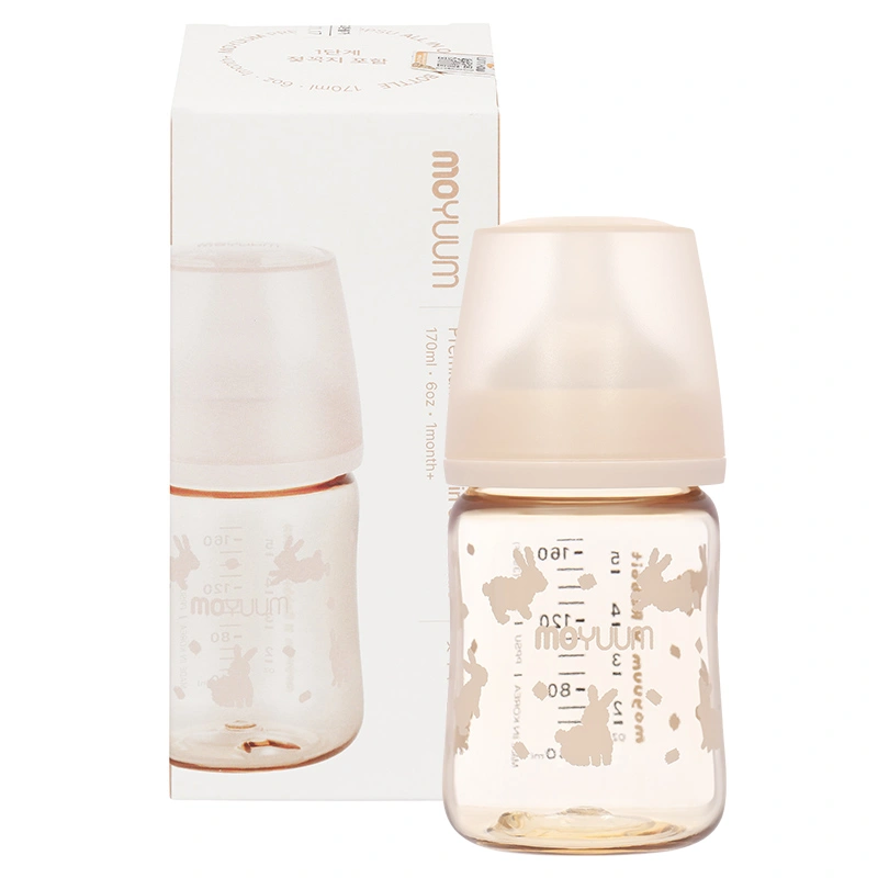 Bình sữa nhựa PPSU Moyuum cổ rộng All In One Bottle 270 ml - Thỏ hồng (3 - 6 tháng) 22