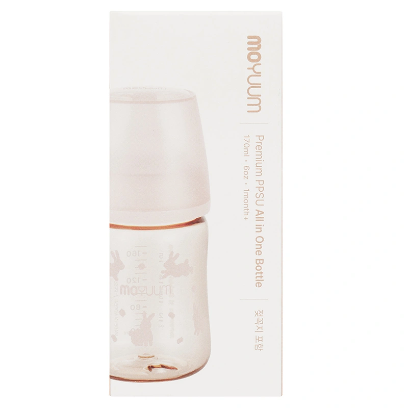 Bình sữa nhựa PPSU Moyuum cổ rộng All In One Bottle 270 ml - Thỏ hồng (3 - 6 tháng) 23