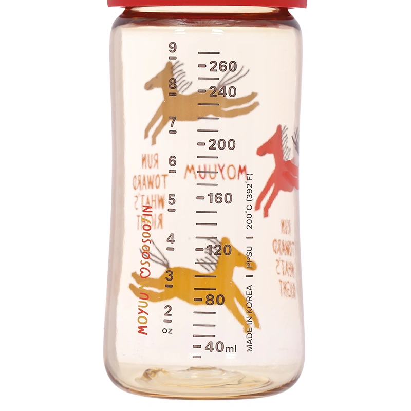 Bình sữa nhựa PPSU Moyuum cổ rộng All In One Bottle 270 ml - Ngựa đỏ (3 - 6 tháng) 3