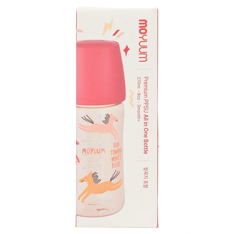 Bình sữa nhựa PPSU Moyuum cổ rộng All In One Bottle 270 ml - Ngựa đỏ (3 - 6 tháng) 10
