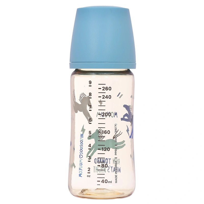 Bình sữa nhựa PPSU Moyuum cổ rộng All In One Bottle 270 ml - Ngựa xanh (3 - 6 tháng) 2