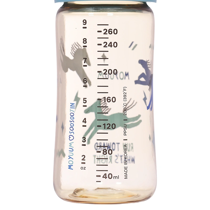 Bình sữa nhựa PPSU Moyuum cổ rộng All In One Bottle 270 ml - Ngựa xanh (3 - 6 tháng) 3