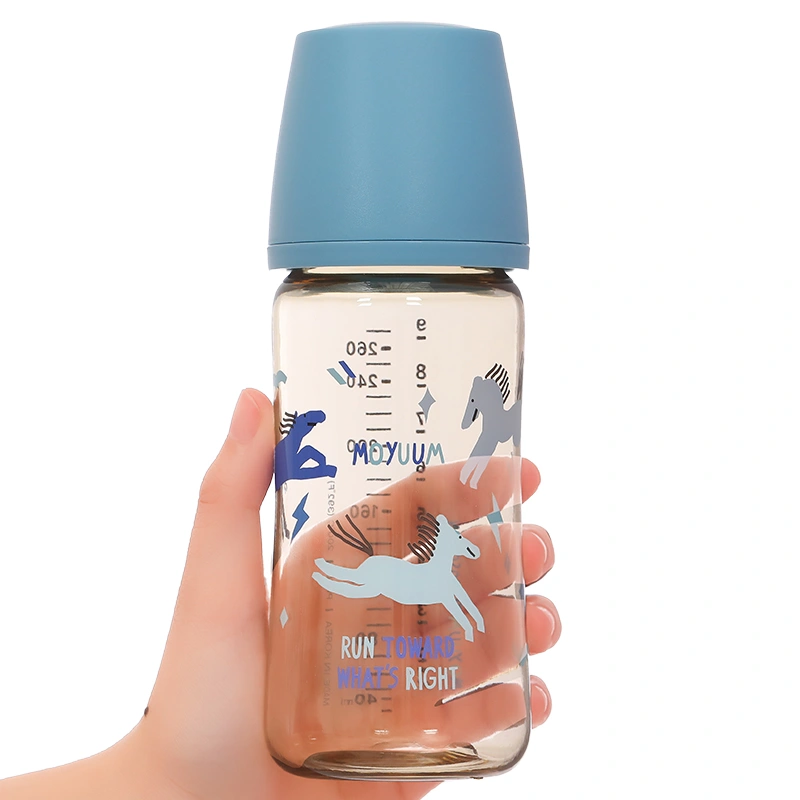 Bình sữa nhựa PPSU Moyuum cổ rộng All In One Bottle 270 ml - Ngựa xanh (3 - 6 tháng) 8