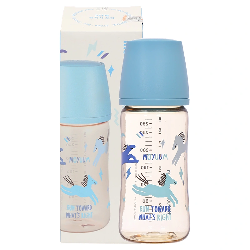 Bình sữa nhựa PPSU Moyuum cổ rộng All In One Bottle 270 ml - Ngựa xanh (3 - 6 tháng) 9