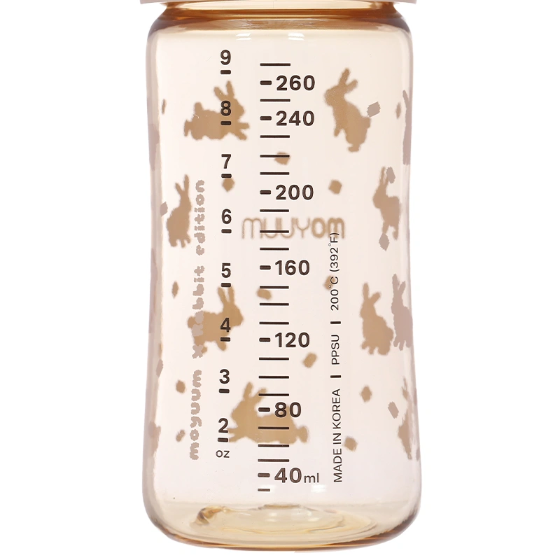 Bình sữa nhựa PPSU Moyuum cổ rộng All In One Bottle 270 ml - Thỏ hồng (3 - 6 tháng) 3