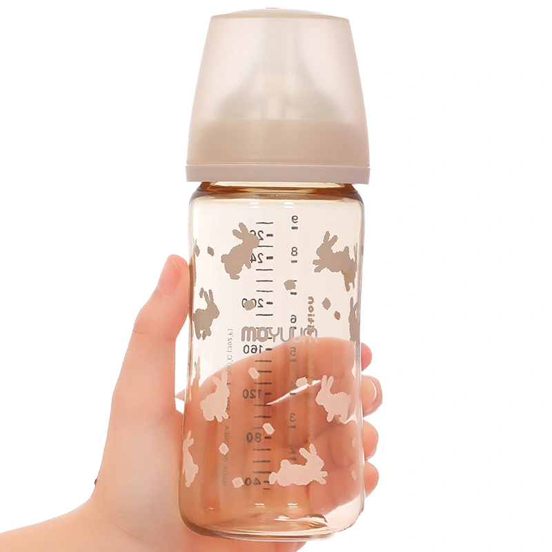 Bình sữa nhựa PPSU Moyuum cổ rộng All In One Bottle 270 ml - Thỏ hồng (3 - 6 tháng) 8