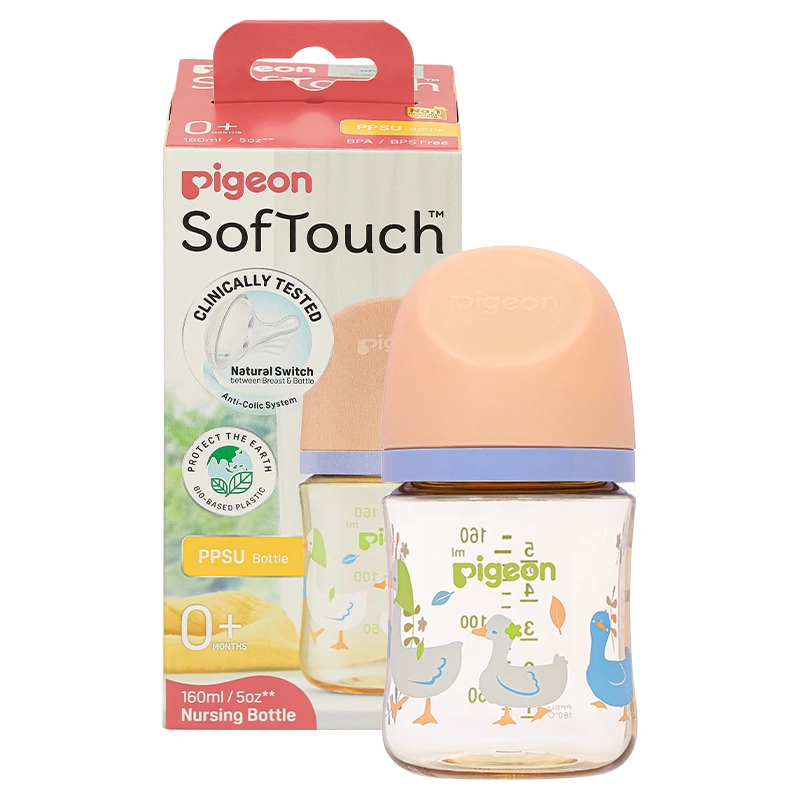 Bình sữa nhựa PPSU Pigeon Softouch Baby-Friendly World cổ rộng 160 ml - Đàn ngỗng (từ 0 tháng) 9