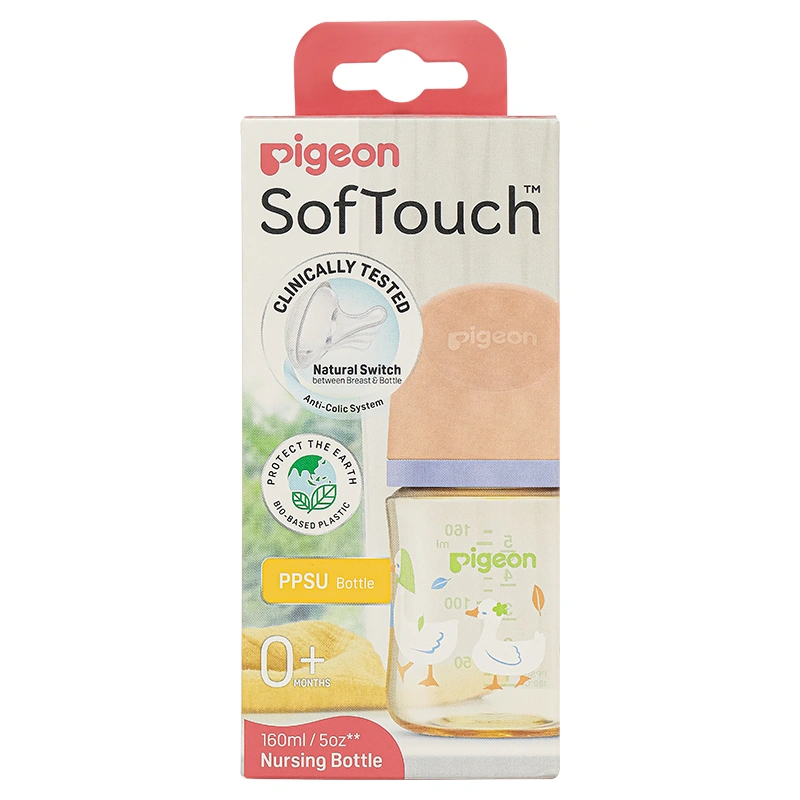 Bình sữa nhựa PPSU Pigeon Softouch Baby-Friendly World cổ rộng 160 ml - Đàn ngỗng (từ 0 tháng) 10