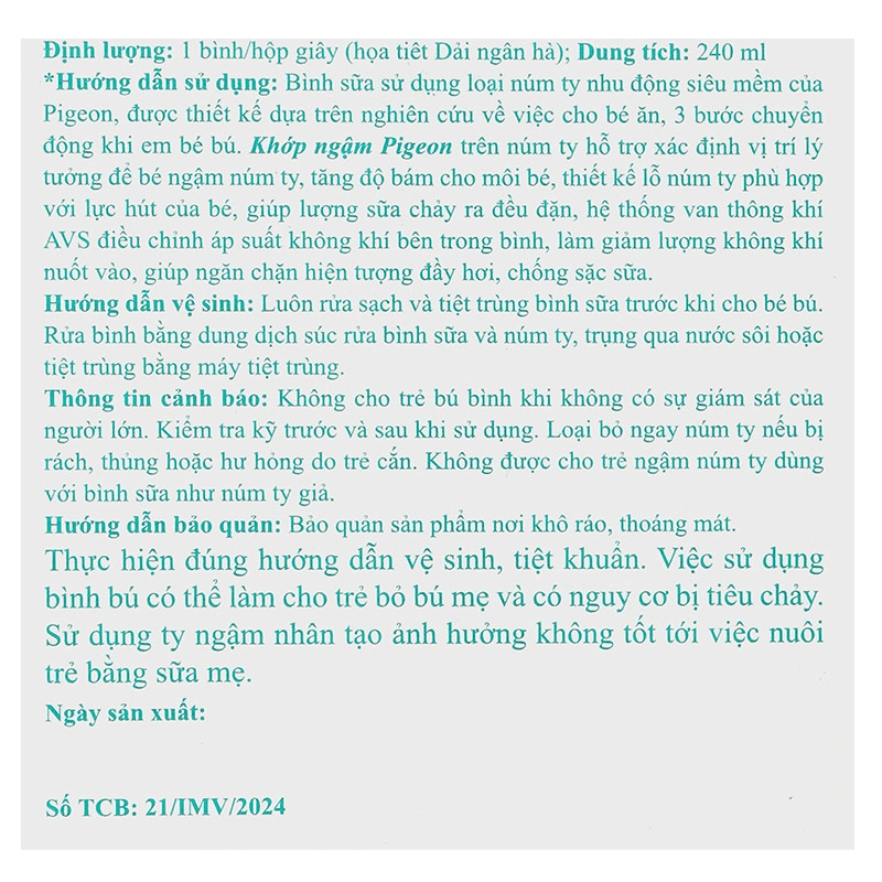 Bình sữa nhựa PPSU Pigeon Softouch Baby-Friendly World cổ rộng 160 ml - Dải ngân hà (từ 0 tháng) 29