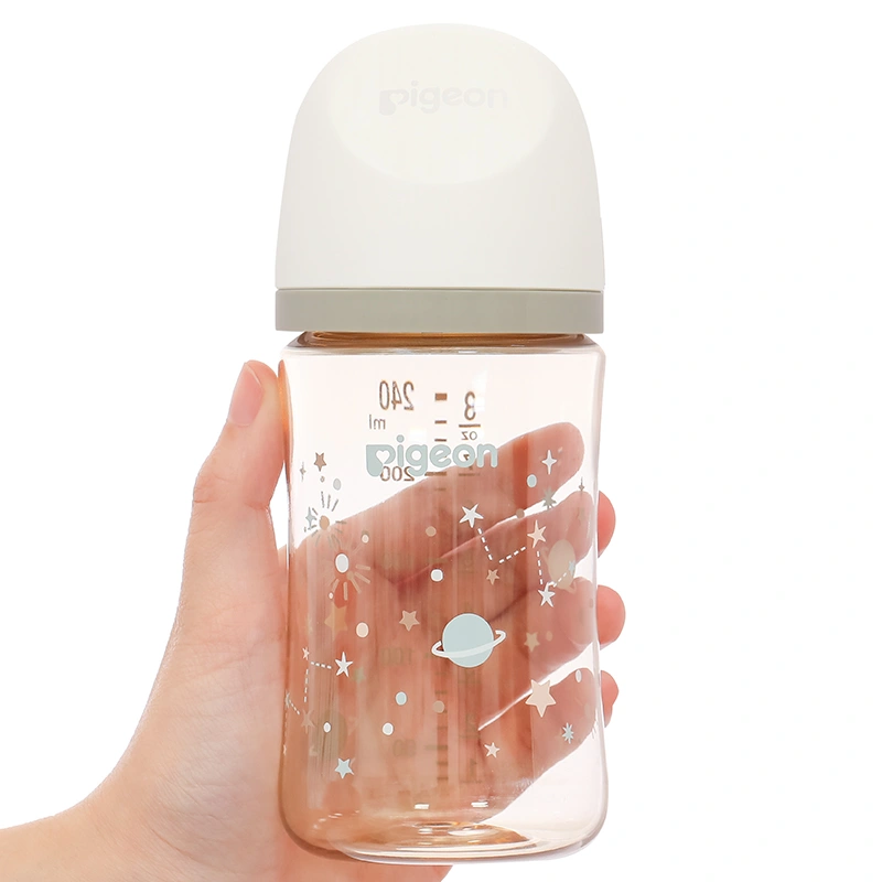 Bình sữa nhựa PPSU Pigeon Softouch Baby-Friendly World cổ rộng 160 ml - Dải ngân hà (từ 0 tháng) 22