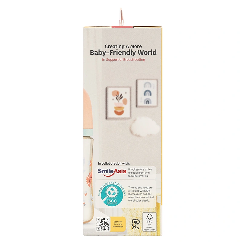 Bình sữa nhựa PPSU Pigeon Softouch Baby-Friendly World cổ rộng 240 ml - Thỏ hồng (từ 3 tháng) 12