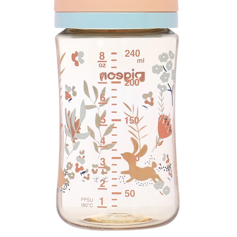 Bình sữa nhựa PPSU Pigeon Softouch Baby-Friendly World cổ rộng 240 ml - Thỏ hồng (từ 3 tháng) 3