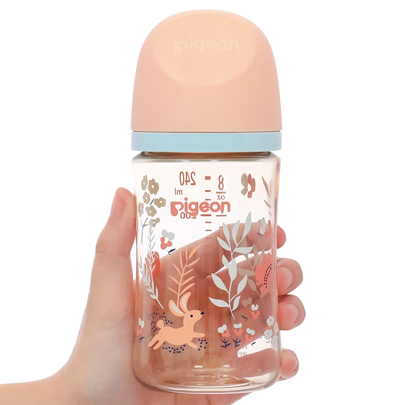 Bình sữa nhựa PPSU Pigeon Softouch Baby-Friendly World cổ rộng 240 ml - Thỏ hồng (từ 3 tháng) 8