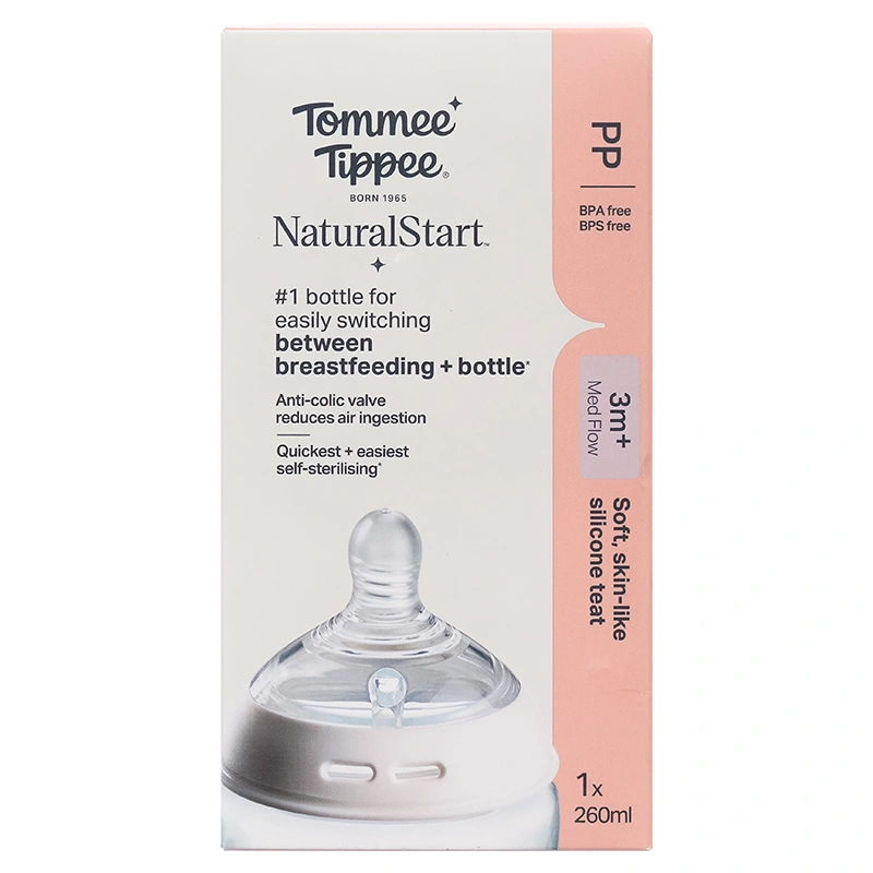 Bình sữa nhựa PP Tommee Tippee Natural Start cổ rộng 260 ml (3 - 6 tháng) - Mẫu mới 10