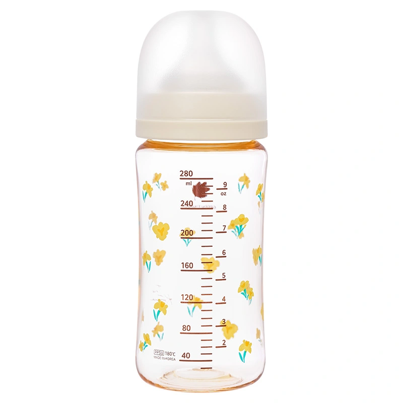 Bình sữa nhựa PPSU GreenFinger cổ rộng 280 ml - Hoa diên vĩ (từ 3 tháng) 2