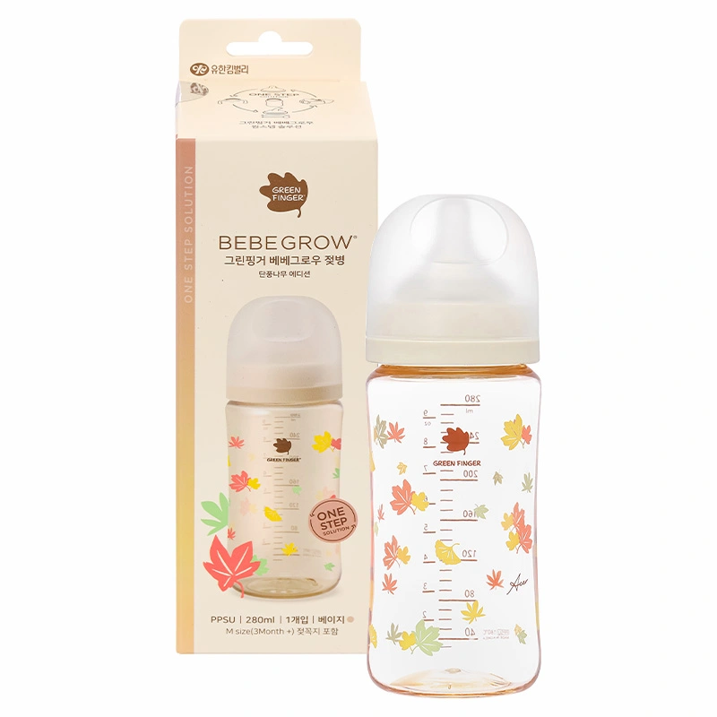 Bình sữa nhựa PPSU GreenFinger cổ rộng 280 ml - Lá phong (từ 3 tháng) 9