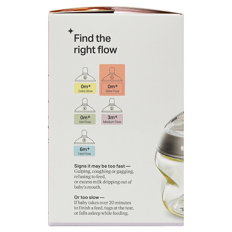 Bình sữa nhựa PPSU Tommee Tippee Natural Start cổ rộng 150 ml (0 - 3 tháng) - Họa tiết vàng 12