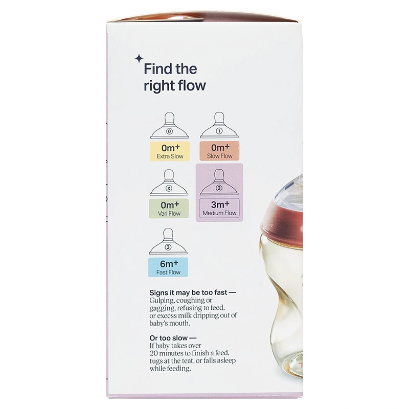 Bình sữa nhựa PPSU Tommee Tippee Natural Start cổ rộng 150 ml (0 - 3 tháng) - Họa tiết vàng 51