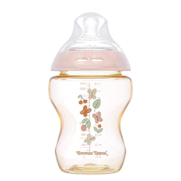 Bình sữa cổ rộng Tommee Tippee Natural Start - Họa tiết hồng